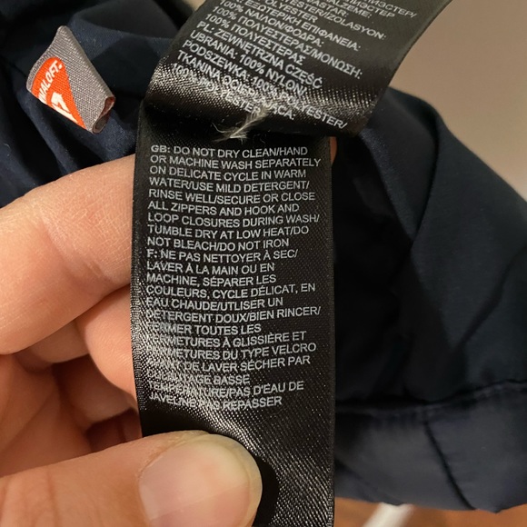 The North Face Navy Blue Quilted Coat Jacket Long - Picture 14 of 15